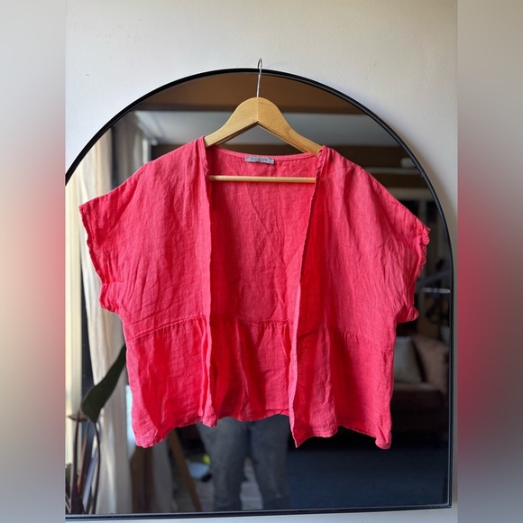 LUISA PERLA | linen box top | size one size - Picture 3 of 6